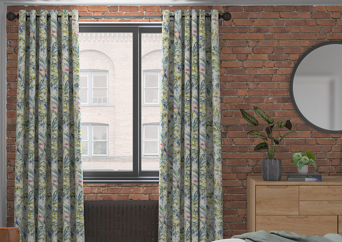 Paradise, Saxon Blue - Made to Measure Curtains - Image 3